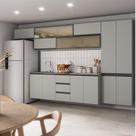 Cozinha Modulada 8 Peças 5 Aéreos 2 Balcões 1 Paneleiro Nara CabeCasa MadeiraOriginals