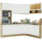Cozinha Modulada 9 Pecas 225X195 cm DENV Branco Rivera Dtall Cozinha Modulada 9 Pecas 225X195 cm DENV Branco Rivera Dtall