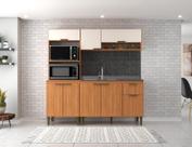 Cozinha Modulada Alana 3 Pecas com Corrediças Metálicas, Aéreo e Torre Quente Freijo/off White Cozinha Modulada Alana 3 Pecas com Corrediças Metálicas, Aéreo e Torre Quente Freijo/off White