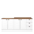 Cozinha Modulada Americana 2 Peças Balcões 120cm e 80cm com Tampos MDP - Móveis Henn Cozinha Modulada Americana 2 Peças Balcões 120cm e 80cm com Tampos MDP - Móveis Henn