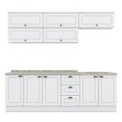 Cozinha Modulada Americana 8 Peças Balcão 120cm com Tampo - Móveis Henn Cozinha Modulada Americana 8 Peças Balcão 120cm com Tampo - Móveis Henn