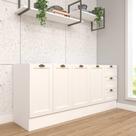 Cozinha Modulada Aurora Balcões 206,5cm Conjunto Provençal