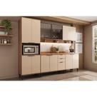 Cozinha Modulada Carraro Alpha Alpha 5 Peças (2Aéreos+2Balcões+1Paneleiro) C5P130 Freijo/Off White-Carraro