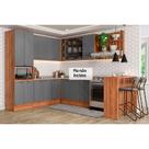 Cozinha Modulada Carraro Bella 9 Peças (3Aéreos+3Balcões+1TorreQuente+1Ilha+1Complemento) C9P200 Nogal/Cinza-Carraro Cozinha Modulada Carraro Bella 9 Peças (3Aéreos+3Balcões+1TorreQuente+1Ilha+1Complemento) C9P200 Nogal/Cinza-Carraro