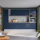 Cozinha Modulada Celeste Kappesberg 100% Mdf Branco/azul
