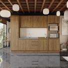 Cozinha Modulada Celeste Kappesberg 100% Mdf Nogueira 300cm