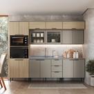 Cozinha Modulada com Vidro 7 Peças sem Pia Lavinia J Carvalho