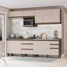 Cozinha Modulada Compacta 260cm 10 Portas 5 Gavetas Connect Henn
