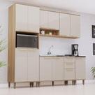 Cozinha Modulada Compacta 5 Peças Sem Tampos E Sem Pia Isis Avelã-mocca Laca