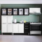 Cozinha Modulada Compacta em Aço 4 Peças 13 Portas 2 Gavetas Paneleiro Duplo Tarsila Itatiaia