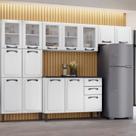 Cozinha Modulada Compacta em Aço 4 Peças 14 Portas 2 Gavetas Paneleiro Duplo New Premium Itatiaia