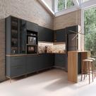 Cozinha Modulada Completa 11 Peças com Cristaleira 16 Portas 6 Gavetas Isabelle