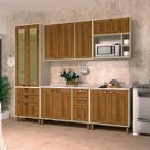 Cozinha Modulada Completa 5 Peças Tampo Vidro Reflecta Sofia