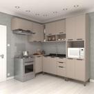 Cozinha Modulada Completa 6 Pçs Balcões Sem Pia Cinammon