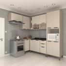 Cozinha Modulada Completa 6 Peças com Balcões e Aéreos sem Pia Stylo Luciane Móveis