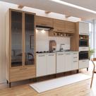 Cozinha Modulada Completa 6 Peças com Cristaleira 12 Portas 3 Gavetas Jade