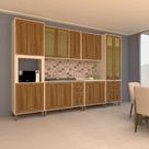 Cozinha Modulada Completa 6Peças Vidro Reflecta Sofia Pátina