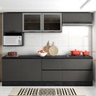 Cozinha Modulada Completa 7 Peças 7 Portas 4 Gavetas com Balcão para Cooktop Etna