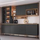 Cozinha Modulada Completa 7 peças com Cristaleira 12 portas 2 gavetas Isabelle