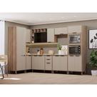Cozinha Modulada Completa 8 Peças Com Espaço Para Forno E Mi Vanilla-beige