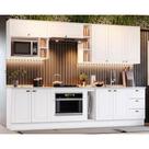 Cozinha Modulada Completa Americana 13 Peças (5Aéreos+4Balcões+4Complementos) C5P41 Branco - Henn