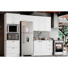 Cozinha Modulada Completa Americana 4 Peças (2 Armários + 1 Balcão + 1 Paneleiro) C4P11 Branco - Henn