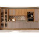 Cozinha Modulada Completa Botanic 8 Peças (2Aéreos+2Balcões+3Paneleiros+1Complemento) s/Pia C8P34 Nogueira/Fendi - Kappesberg Cozinha Modulada Completa Botanic 8 Peças (2Aéreos+2Balcões+3Paneleiros+1Complemento) s/Pia C8P34 Nogueira/Fendi - Kappesberg