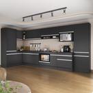 Cozinha Modulada Completa Canto 409cm com Rodapé e Balcão para Cooktop Veneza Multimóveis MP2304 Cozinha Modulada Completa Canto 409cm com Rodapé e Balcão para Cooktop Veneza Multimóveis MP2304