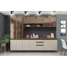 Cozinha Modulada Completa Connect 7 Peças (2 Armários + 2 Balcões + 1 Paneleiro + 2 Complementos) C7P03 Duna/Cristal - Henn