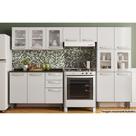 Cozinha Modulada Completa Evidence 4 Peças (2 Armários + 1 Balcão + 1 Paneleiro) C4P59 Branco - Bertolini