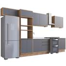 Cozinha Modulada Completa Herval Ten, 7 Peças 100% MDF com Tampo, 350 cm Cozinha Modulada Completa Herval Ten, 7 Peças 100% MDF com Tampo, 350 cm