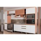 Cozinha Modulada Completa Thela Macadâmia 5 Peças (2Aéreos+1Balcão+2Paneleiros CZC17 Freijo/Branco - Telasul