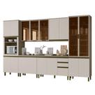 Cozinha Modulada Connect 03 Duna/Cristal - Henn Cozinha Modulada Connect 03 Duna/Cristal - Henn