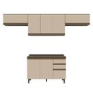 Cozinha Modulada Connect 4 Peças Balcão 120cm com Tampo MDP - Móveis Henn