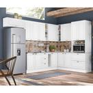 Cozinha Modulada de Canto 10 peças com Torre Quente Americana Henn - Branco HP Fosco