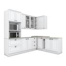 Cozinha Modulada de Canto 7 peças 11 Portas 5 Gavetas Americana Henn - Branco/Calcare