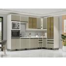Cozinha Modulada de Canto Completa 8 Peças com Tampo Linea Luciane Móveis Cozinha Modulada de Canto Completa 8 Peças com Tampo Linea Luciane Móveis