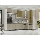 Cozinha Modulada De Canto Completa 8 Peças Sem Tampo Linea L Pátina Ff-mocca Laca Cozinha Modulada De Canto Completa 8 Peças Sem Tampo Linea L Pátina Ff-mocca Laca