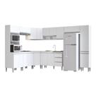 Cozinha Modulada de Canto Completa Athena - 9 Peças Branca - Megasul
