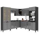 Cozinha Modulada de Canto Firenze 8 Peças com Torre Quente 2 Fornos e Paneleiro - Indékes Cozinha Modulada de Canto Firenze 8 Peças com Torre Quente 2 Fornos e Paneleiro - Indékes