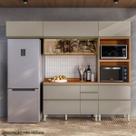 Cozinha modulada demartêz proença 100 mdf paneleiro duplo forno e vidros reflecta