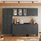 Cozinha Modulada em Aço 5 Peças 16 Portas (sendo 3 de Vidro) 2 Gavetas Florença Itatiaia Cozinha Modulada em Aço 5 Peças 16 Portas (sendo 3 de Vidro) 2 Gavetas Florença Itatiaia