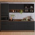 Cozinha Modulada em Aço 5 Peças 7 Portas 6 Gavetas Paneleiro Forno Rodapé PVC Exclusive Itatiaia