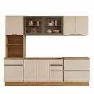 Cozinha Modulada Etna 5 Peças 1 Gaveta MDP 258CM Off White Poliman Móveis