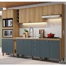 Cozinha Modulada Finesse Ambiente Composição 21 Capuccino Azul - Thb