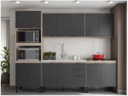 Cozinha Modulada Firenze FHR001 Avena Touch Grafito - Demóbile