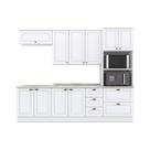 Cozinha Modulada Henn Americana 7 Peças (2 Armários + 2 Balcões + 1 Paneleiro + 2 Complementos) C7P01 Branco