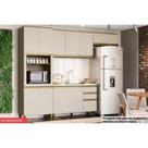 Cozinha Modulada Henn Connect 4 Peças (2Aéreo+1Balcão+1Paneleiro) C6P12 Duna/Cristal-Henn