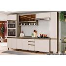 Cozinha Modulada Henn Connect 8 Peças (2 Armários + 2 Balcões + 2 Paneleiros + 2 Complementos) C8P09 Duna/Cristal