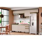 Cozinha Modulada Henn Connect 8 Peças (4 Armários + 2 Balcões + 2 Complementos) C8P11 Duna/Cristal